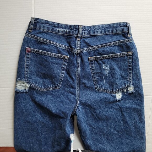 BDG jeans Urban Outfitters high waist distressed blue denim pants loose fit Mom - Picture 8 of 13